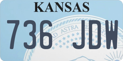 KS license plate 736JDW