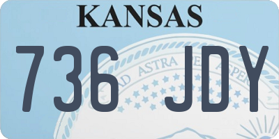 KS license plate 736JDY