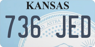 KS license plate 736JED