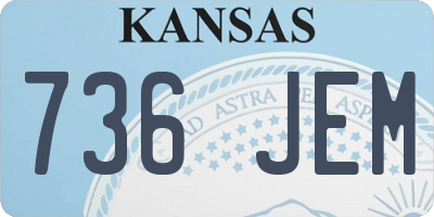KS license plate 736JEM