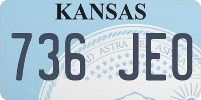 KS license plate 736JEO