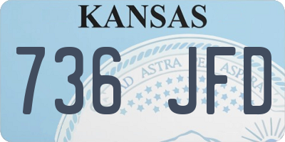 KS license plate 736JFD