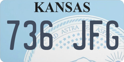 KS license plate 736JFG