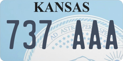 KS license plate 737AAA