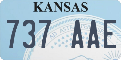 KS license plate 737AAE