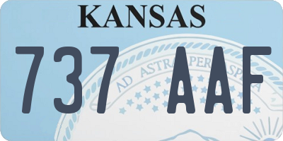 KS license plate 737AAF