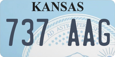 KS license plate 737AAG