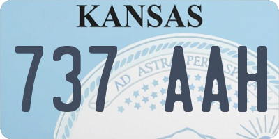 KS license plate 737AAH