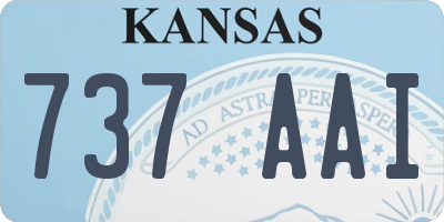 KS license plate 737AAI