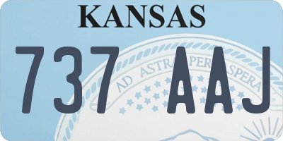 KS license plate 737AAJ