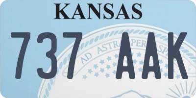 KS license plate 737AAK