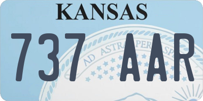 KS license plate 737AAR