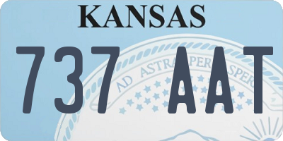 KS license plate 737AAT