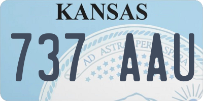 KS license plate 737AAU