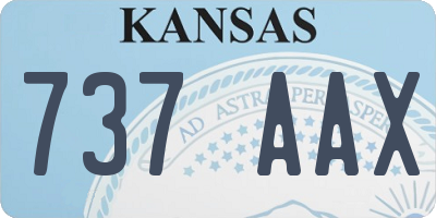KS license plate 737AAX
