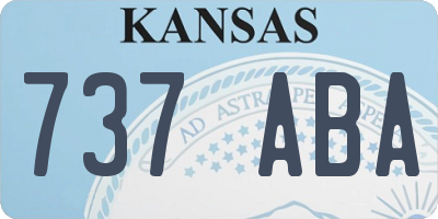 KS license plate 737ABA
