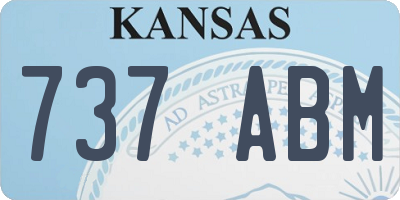 KS license plate 737ABM