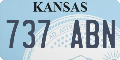 KS license plate 737ABN