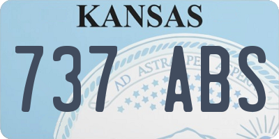 KS license plate 737ABS