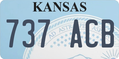 KS license plate 737ACB