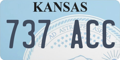 KS license plate 737ACC