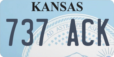 KS license plate 737ACK