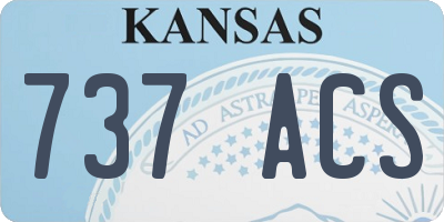 KS license plate 737ACS