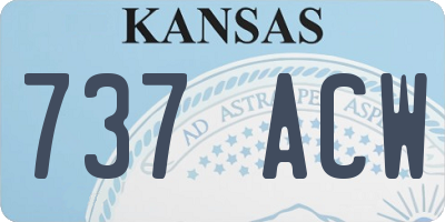 KS license plate 737ACW