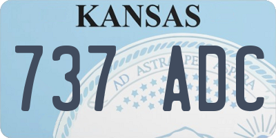 KS license plate 737ADC