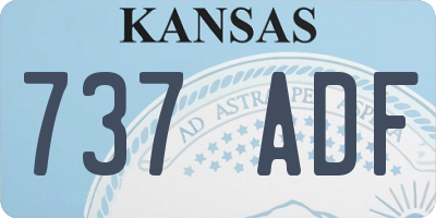 KS license plate 737ADF