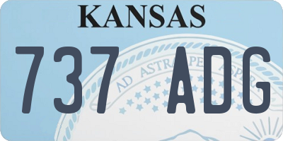 KS license plate 737ADG