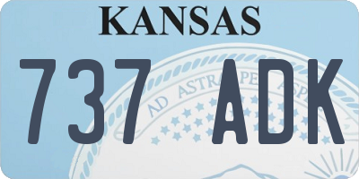 KS license plate 737ADK