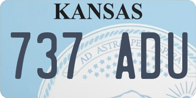 KS license plate 737ADU