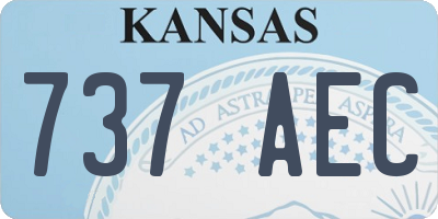 KS license plate 737AEC