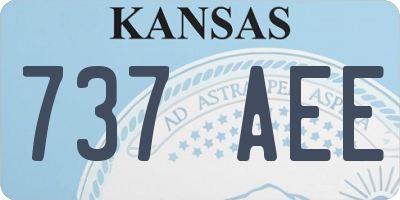 KS license plate 737AEE