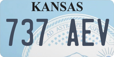 KS license plate 737AEV