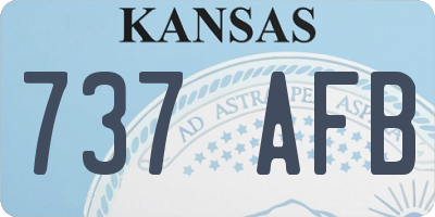 KS license plate 737AFB