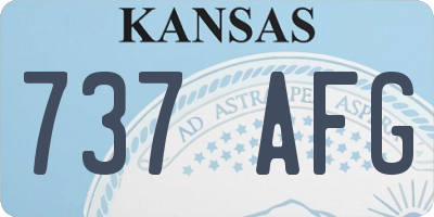 KS license plate 737AFG