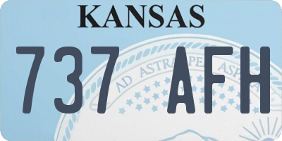 KS license plate 737AFH