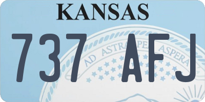 KS license plate 737AFJ
