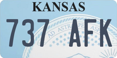 KS license plate 737AFK
