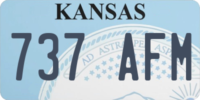 KS license plate 737AFM