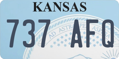 KS license plate 737AFQ