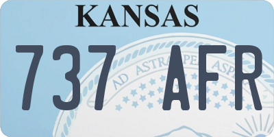 KS license plate 737AFR