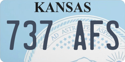 KS license plate 737AFS