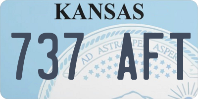 KS license plate 737AFT