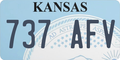 KS license plate 737AFV