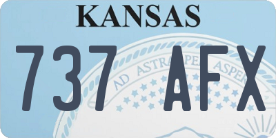 KS license plate 737AFX