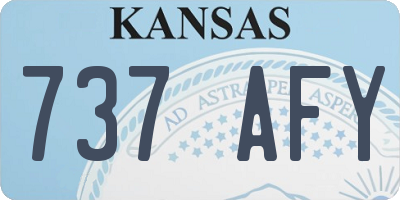 KS license plate 737AFY