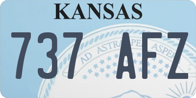 KS license plate 737AFZ